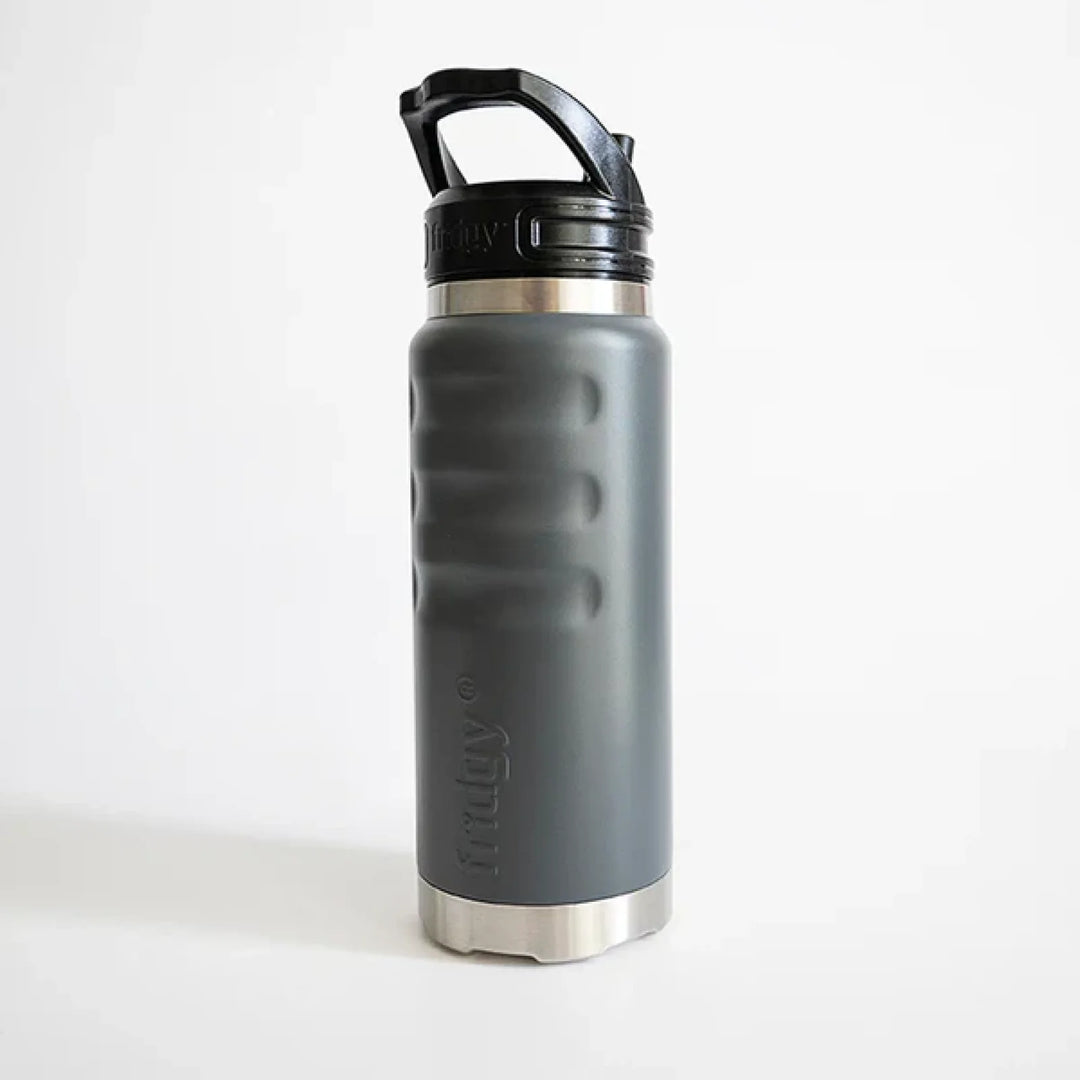 Fridgy 780ml Insulated Bottle Stormy Grey / Straw Sipper Lid