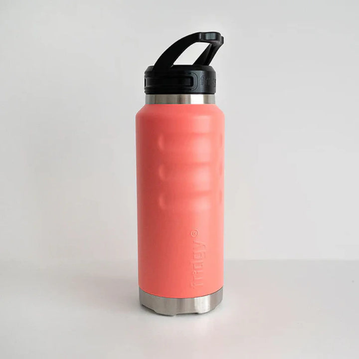 Fridgy 780Ml Insulated Bottle Vivid Coral / Wide Mouth Screw Lid