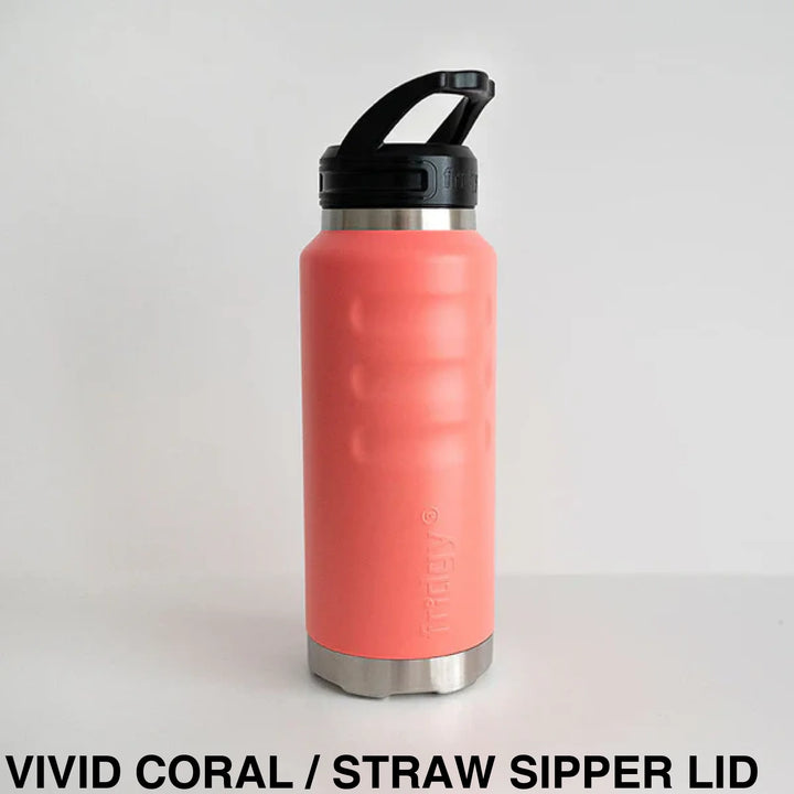 Fridgy 780Ml Insulated Bottle Vivid Coral / Wide Mouth Screw Lid