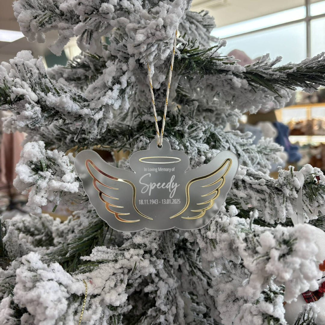 Frosted Angel Memorial Bauble