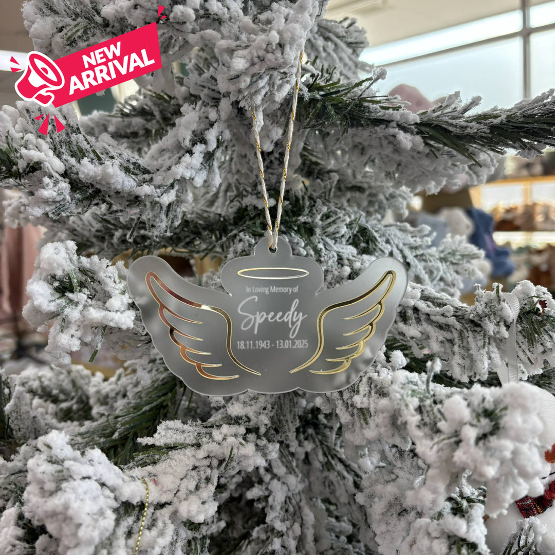 Frosted Angel Memorial Bauble