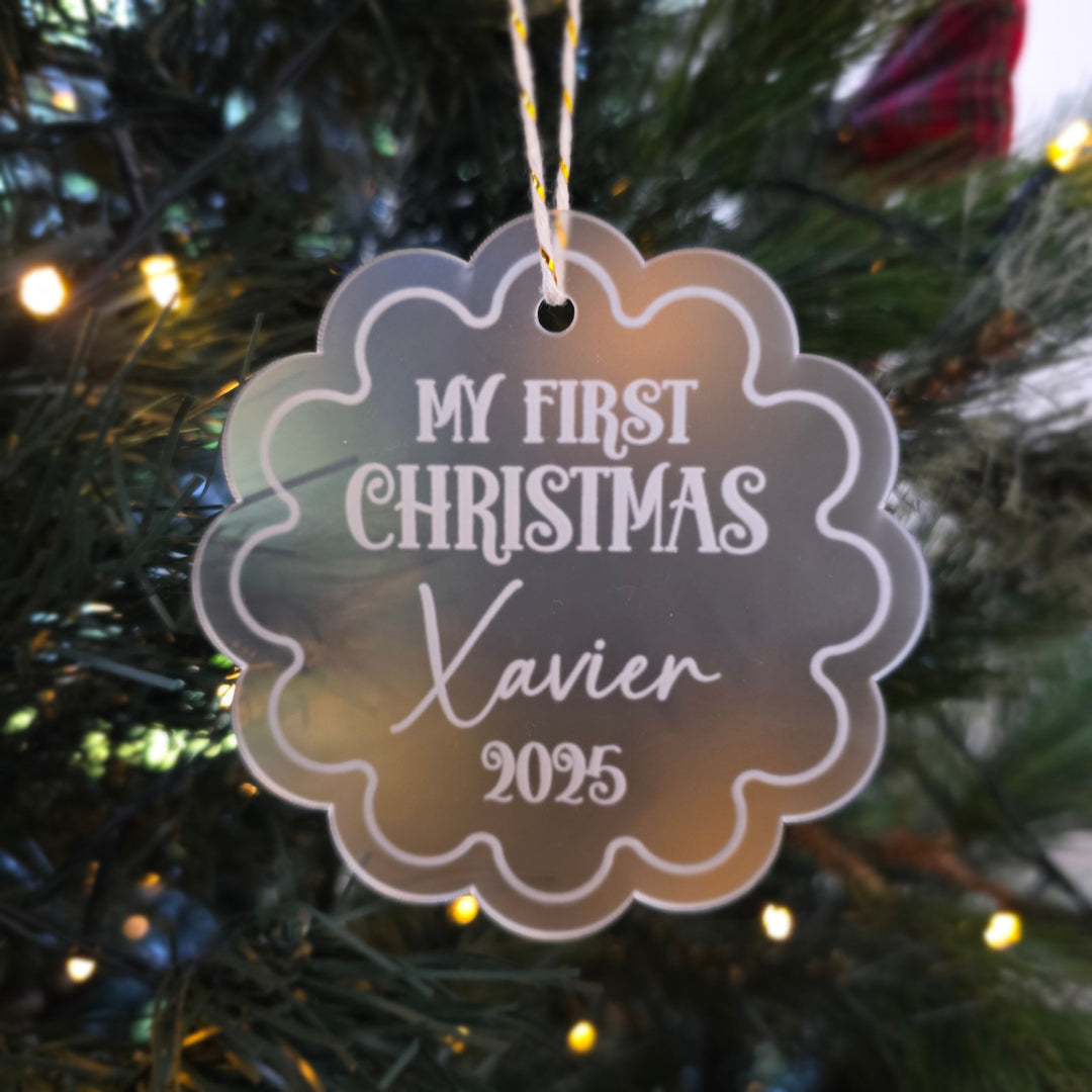 Frosted My First Christmas Bauble