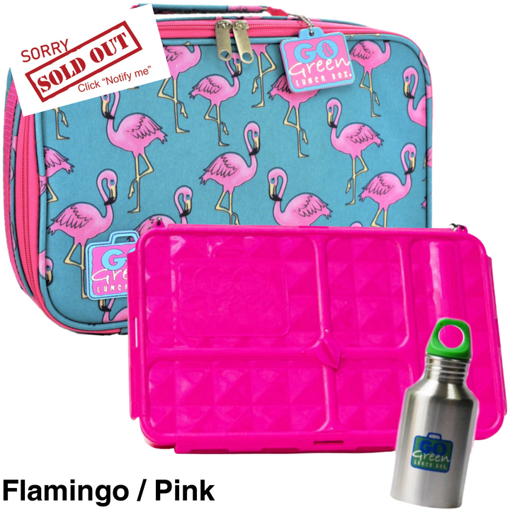 Go Green Original Lunchbox Set Flamingo