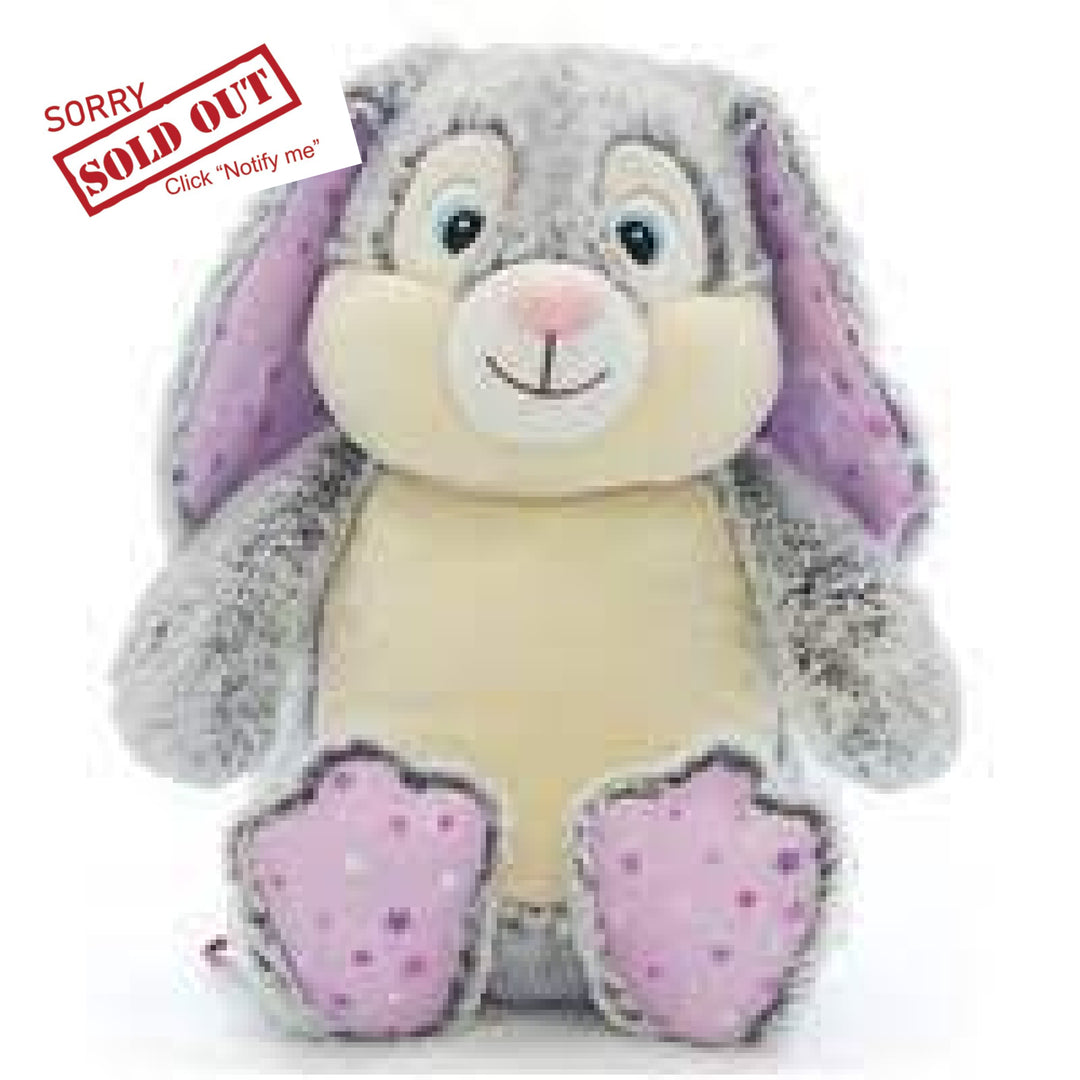 Grey Bunny With Pink Stars Cubbie