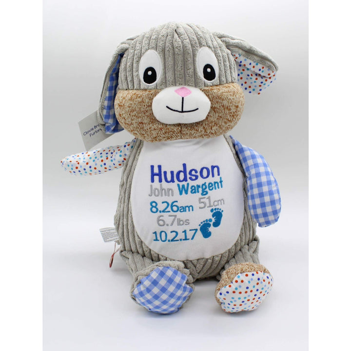 Harlequin Bunny - Blue Cubbie