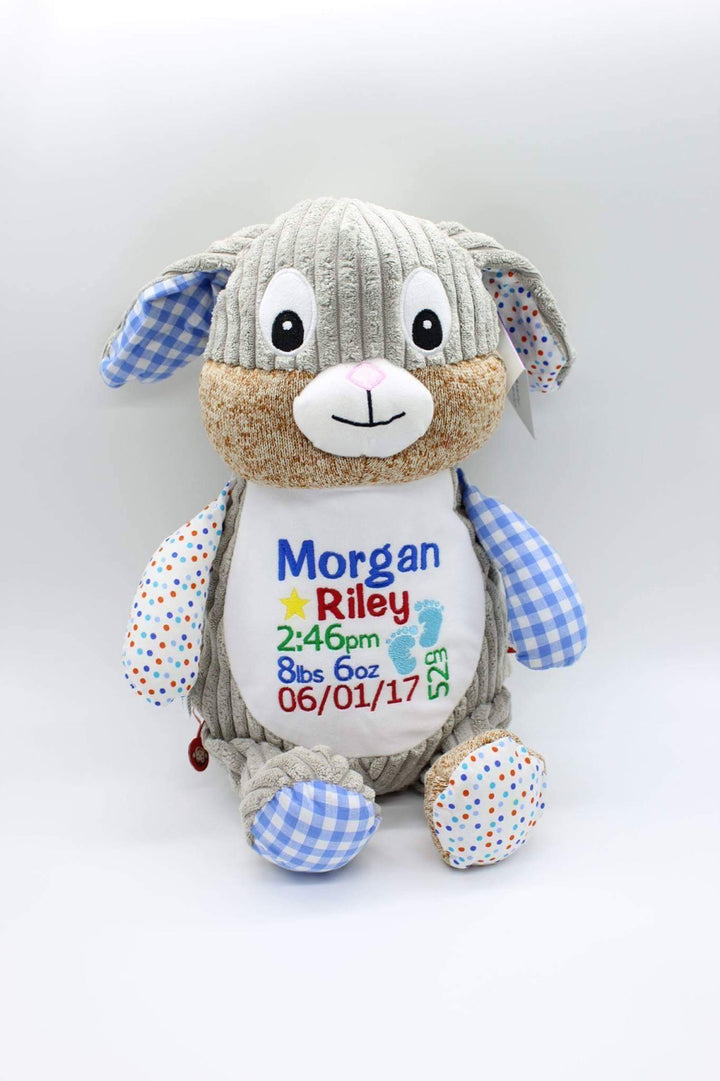 Harlequin Bunny - Blue Cubbie