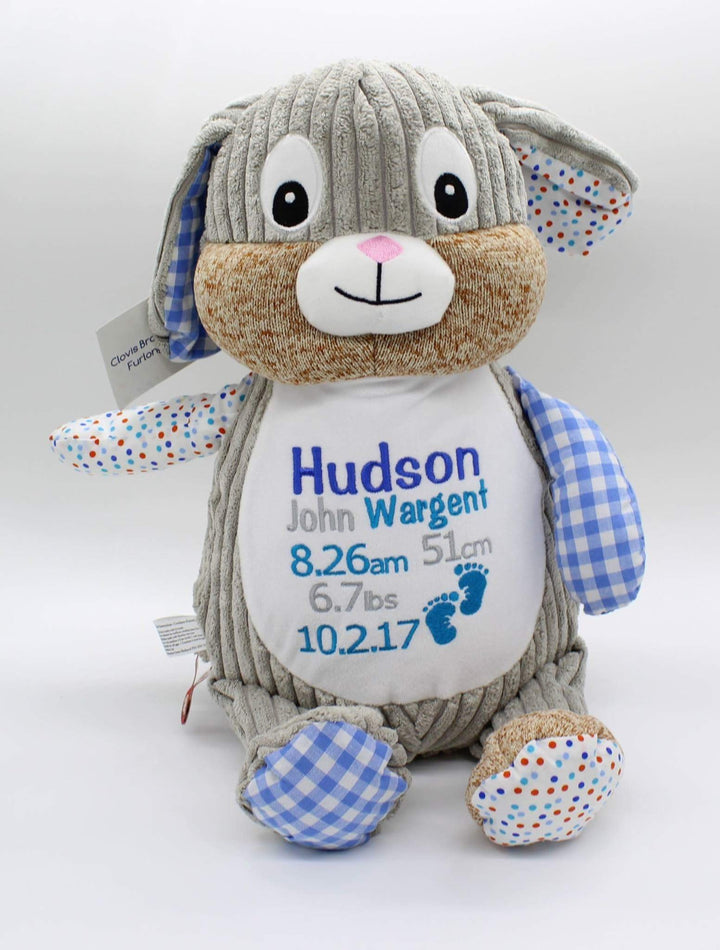 Harlequin Bunny - Blue Cubbie