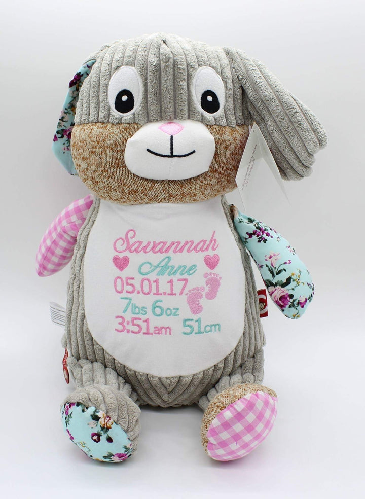 Harlequin Bunny - Pink Cubbie