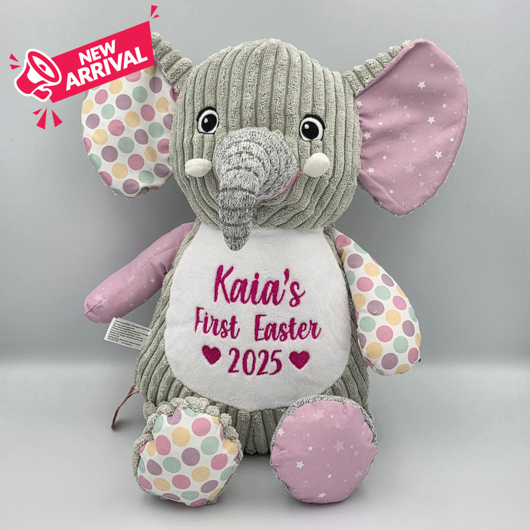 Harlequin Elephant Cubby - Bubblegum Cubbie