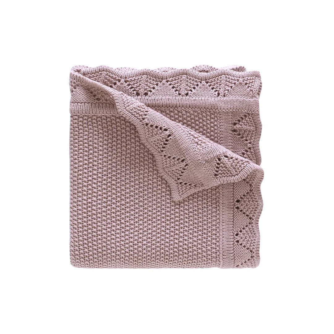 Heritage Knit Blanket Rose