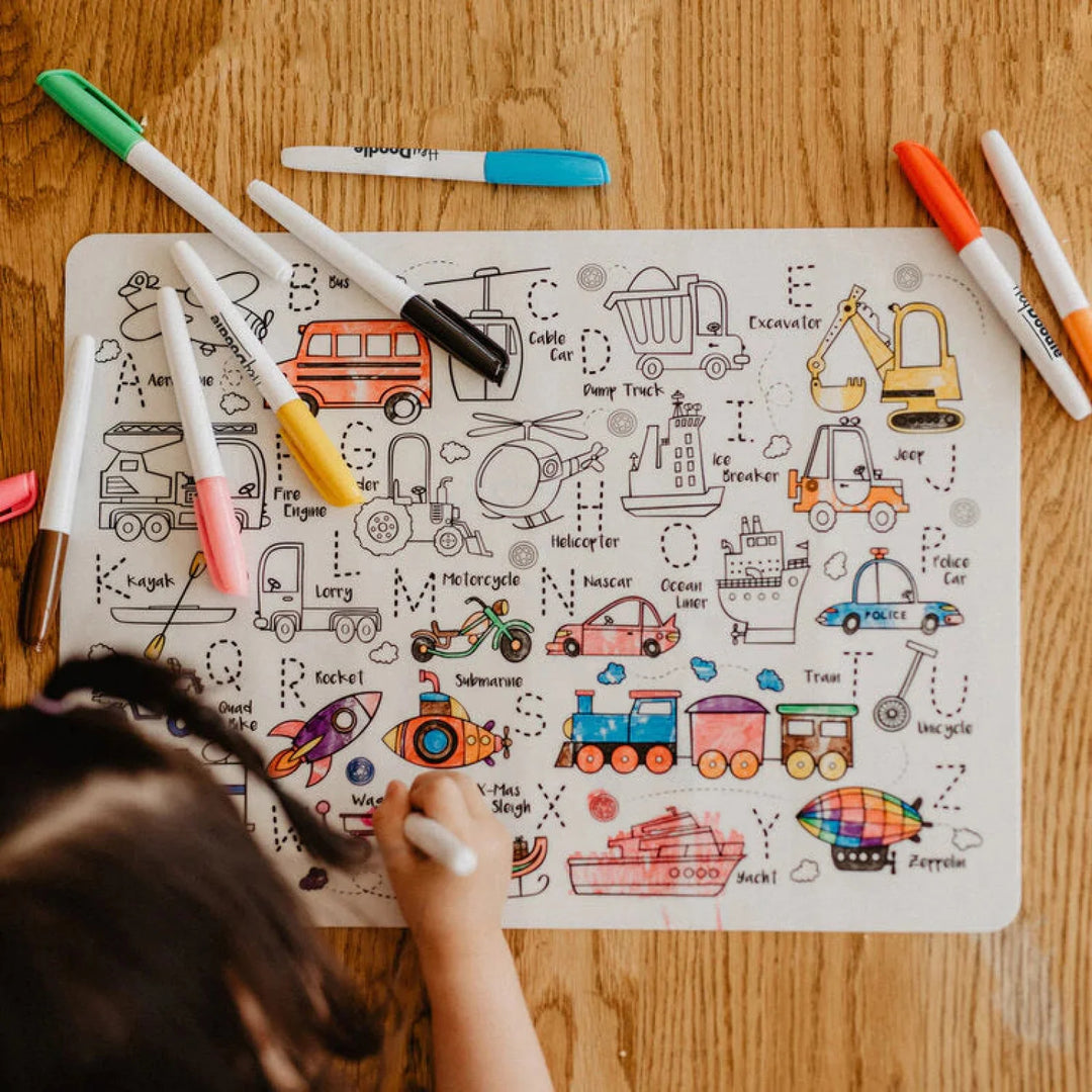Hey Doodle Reusable Colouring-In Silicone Placemats