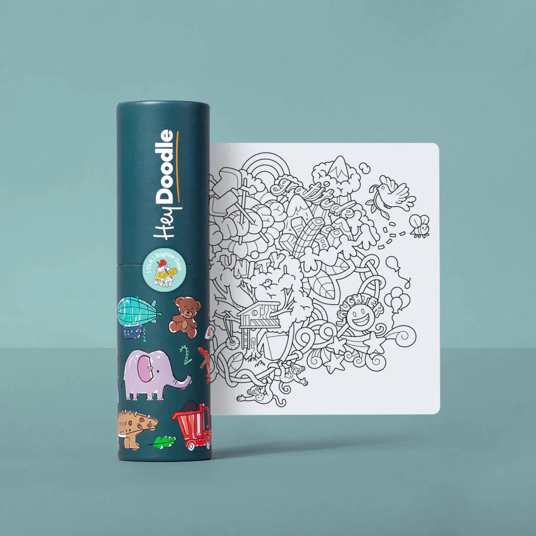 Hey Doodle Reusable Colouring - In Silicone Placemats (Mini Mat) Brighter Days