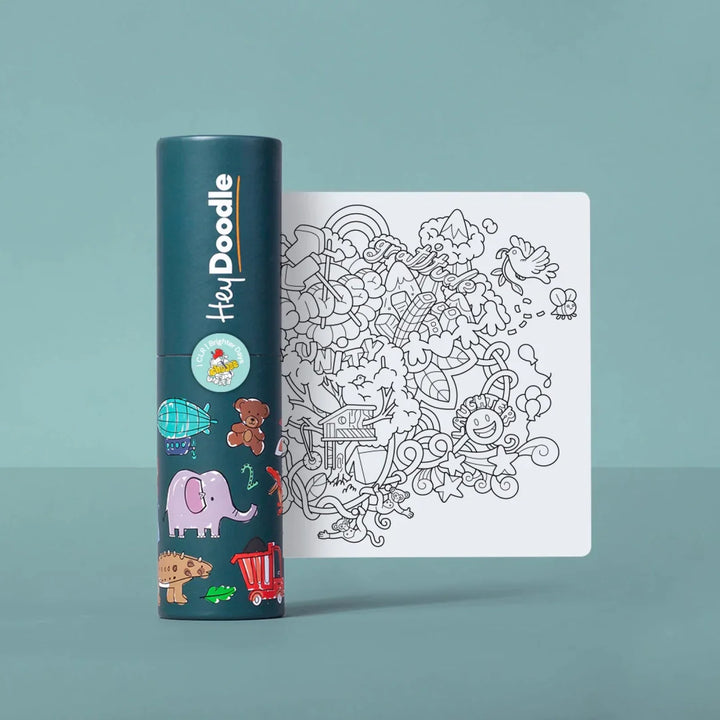 Hey Doodle Reusable Colouring - In Silicone Placemats (Mini Mat) Brighter Days