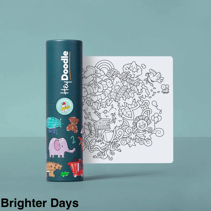 Hey Doodle Reusable Colouring - In Silicone Placemats (Mini Mat) Brighter Days
