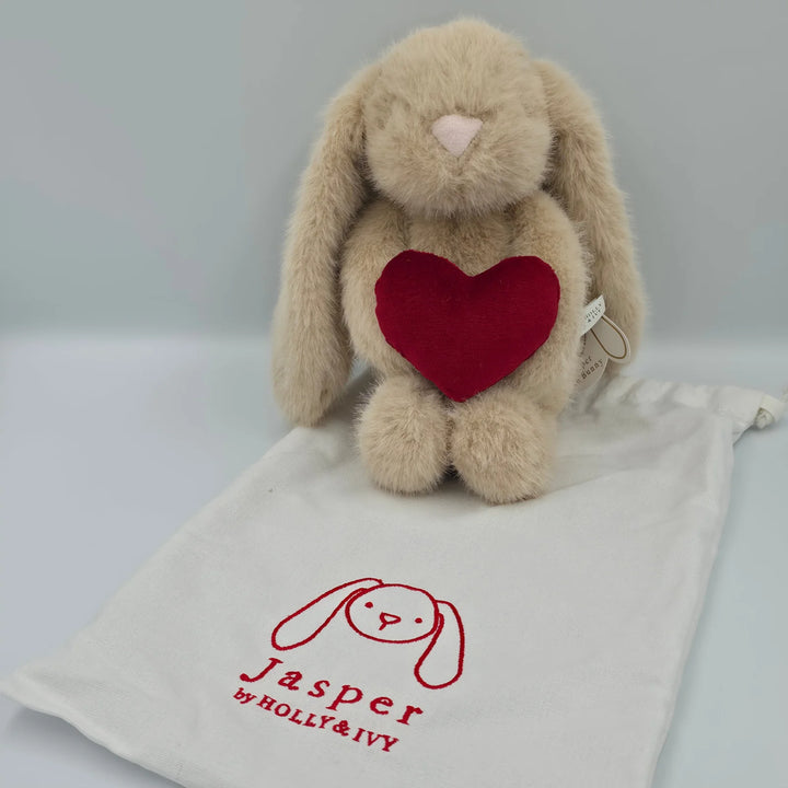 Jasper Heart Medium Bunny 30cm Pancakes Beige