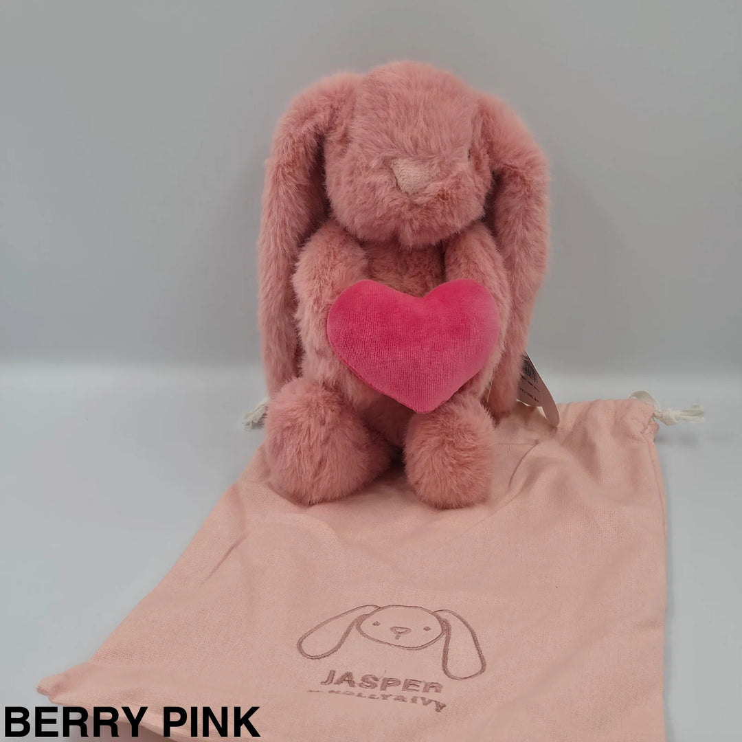 Jasper Heart Medium Bunny 30cm Berry Pink