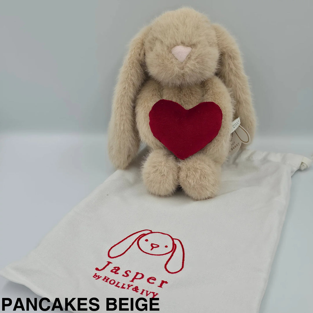 Jasper Heart Medium Bunny 30cm Pancakes Beige