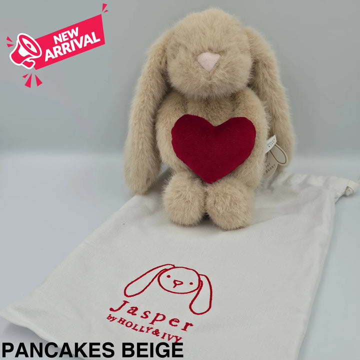 Jasper Heart Medium Bunny 30cm Pancakes Beige