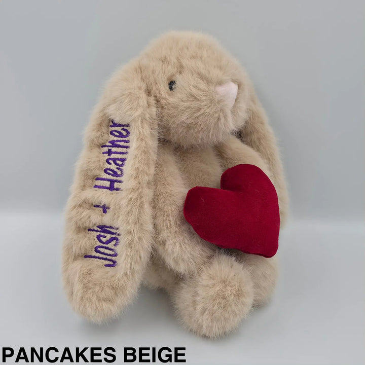 Jasper Heart Medium Bunny 30cm Pancakes Beige