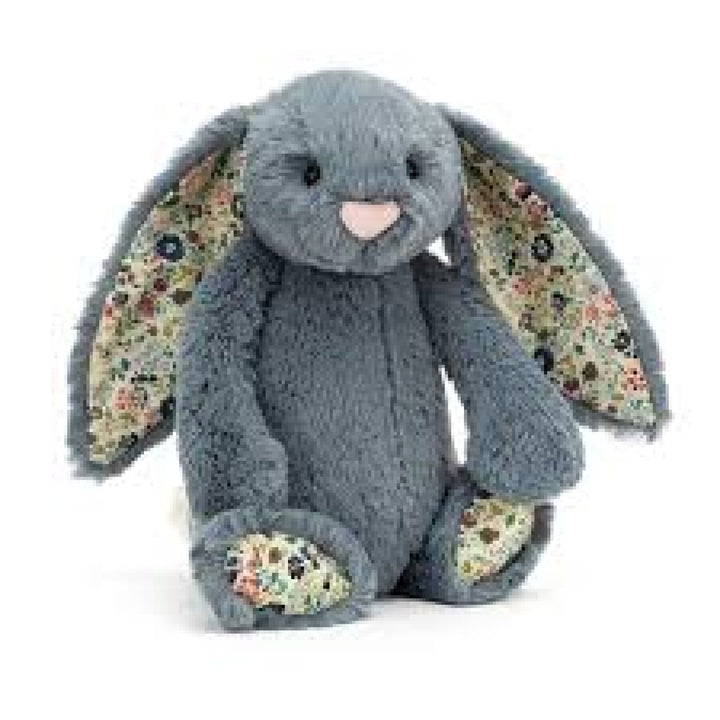 Dusky Blue Blossom Jellycat Bashful Bunny Medium Bunnies