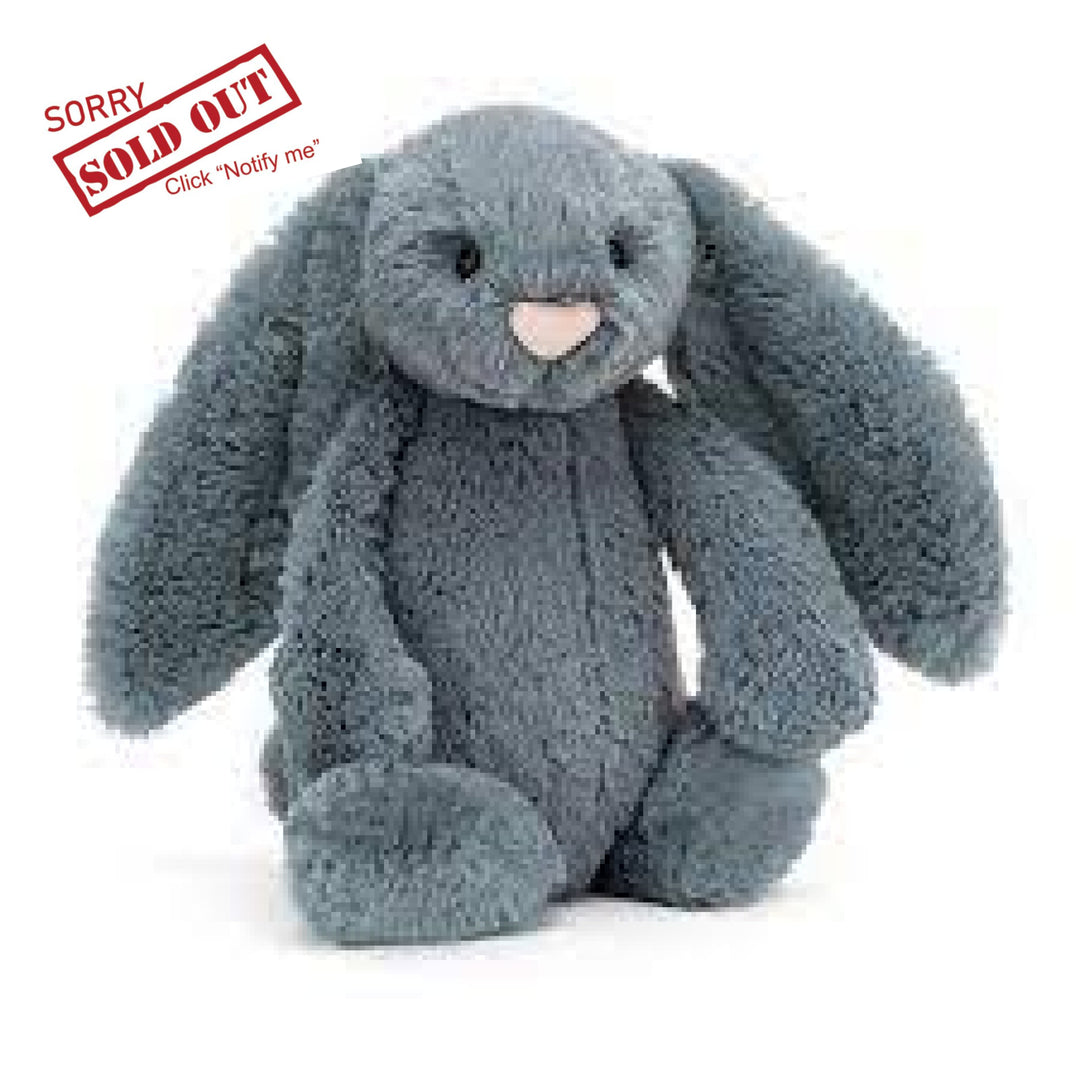 Dusky Blue Jellycat Bashful Bunny Medium Bunnies