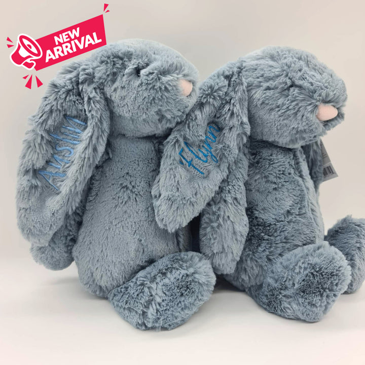 Dusky Blue Jellycat Bashful Bunny Medium Bunnies