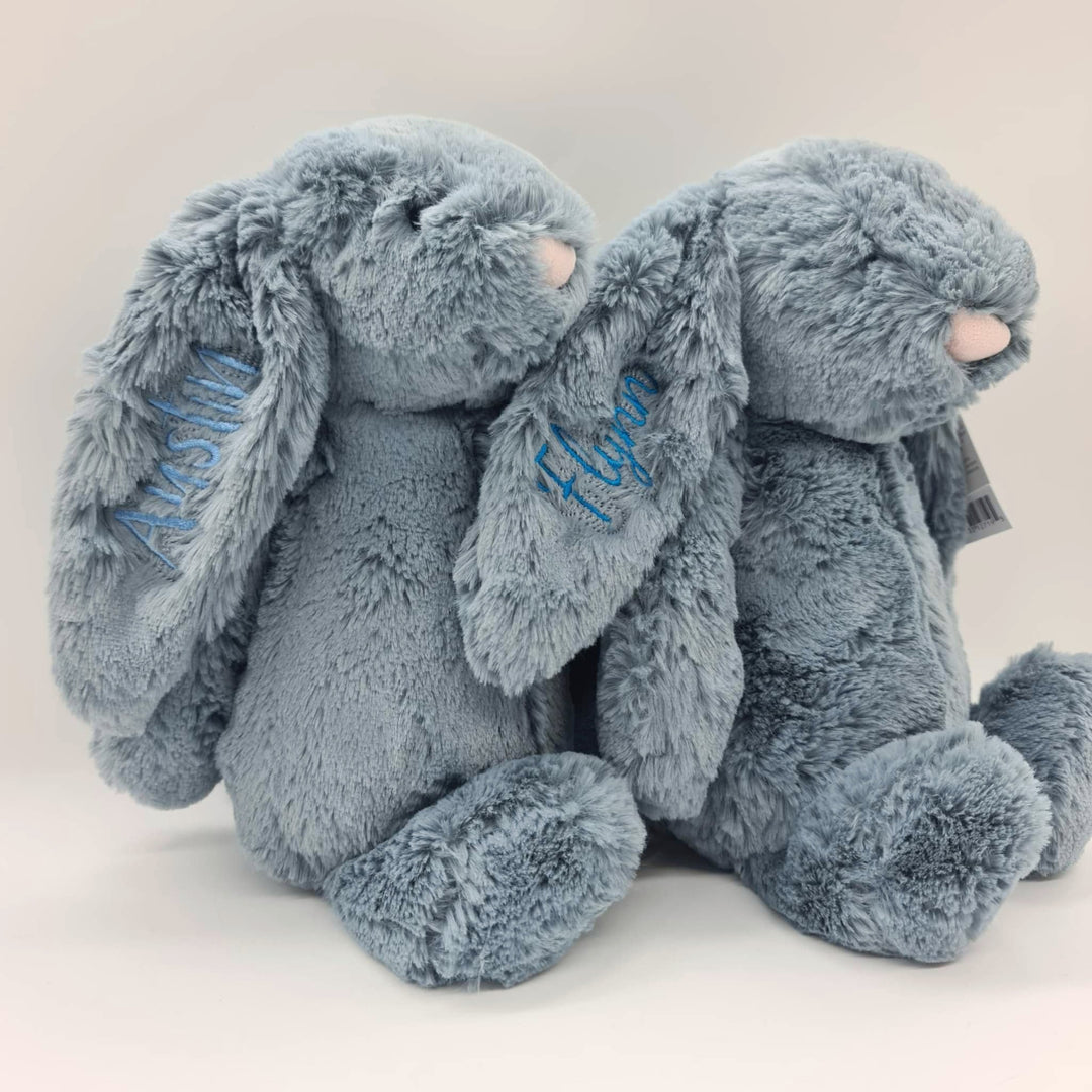 Dusky Blue Jellycat Bashful Bunny Medium Bunnies