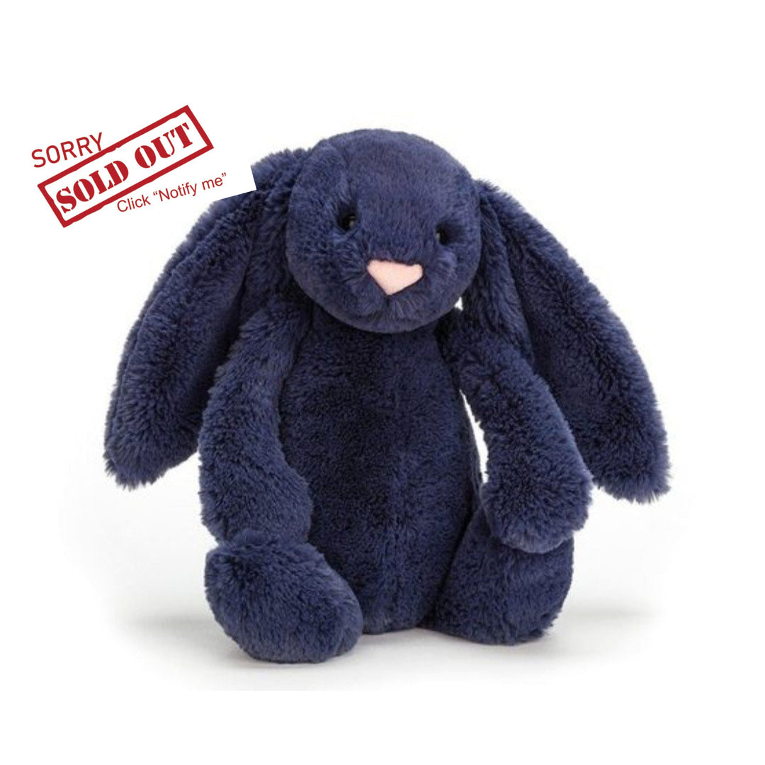 Navy Jellycat Bashful Bunny Medium Bunnies