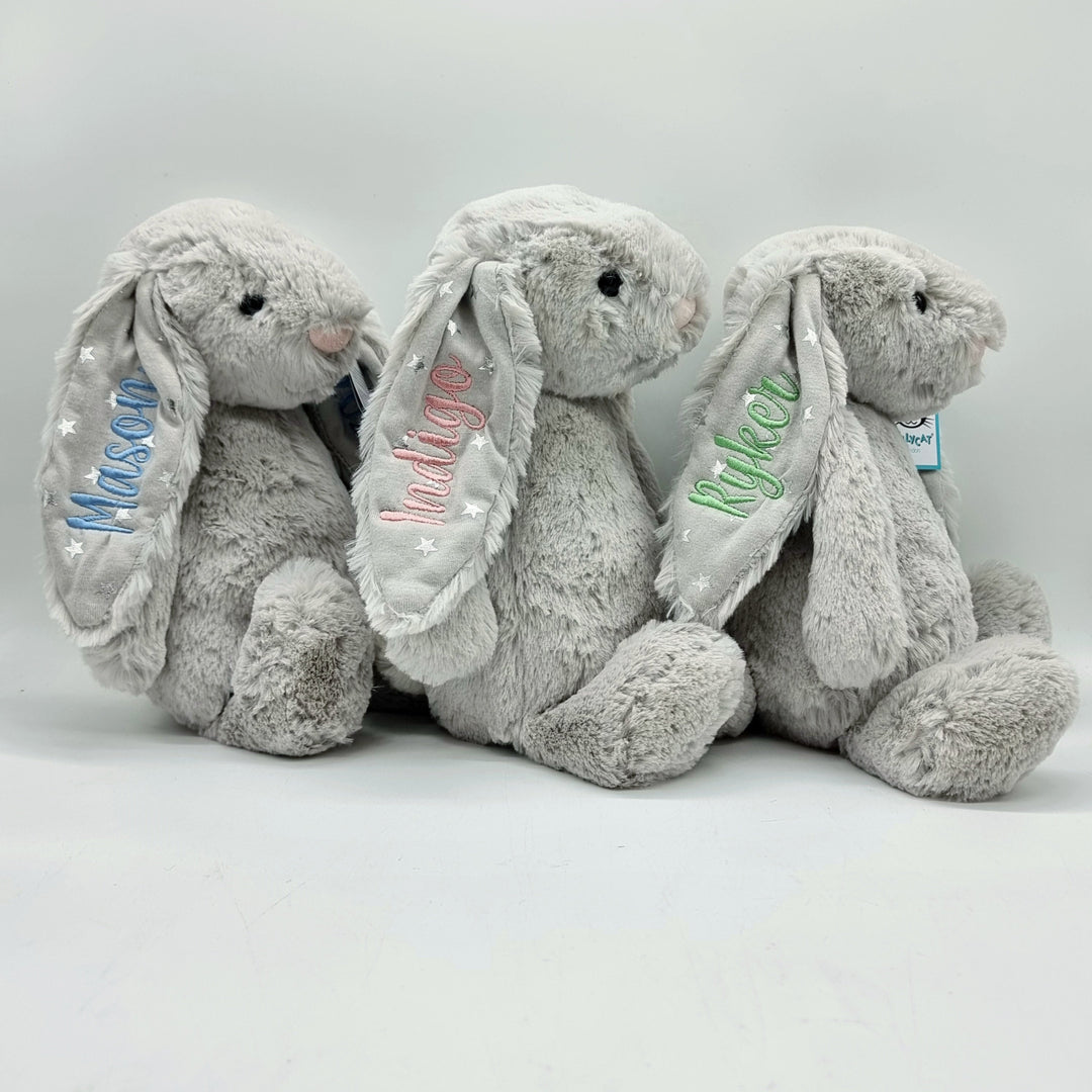 Shimmer Silver Jellycat Bashful Bunny Medium Bunnies