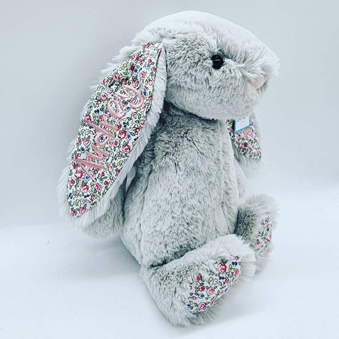 Silver Blossom Jellycat Bashful Bunny Medium Bunnies