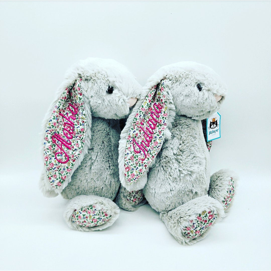 Silver Blossom Jellycat Bashful Bunny Medium Bunnies