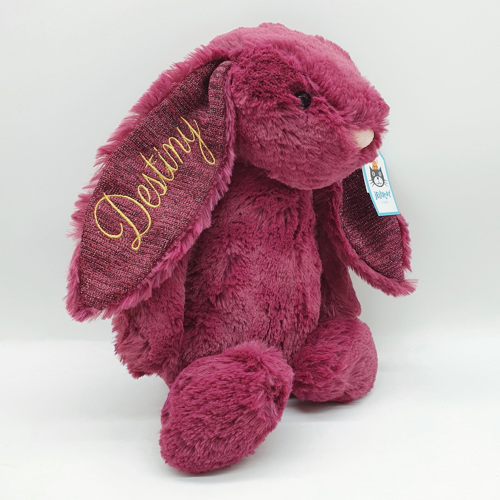 NWT Jellycat Small Bashful Bunny Stardust + Sparkly Cassis Bundle of popular 2 Plush Toy