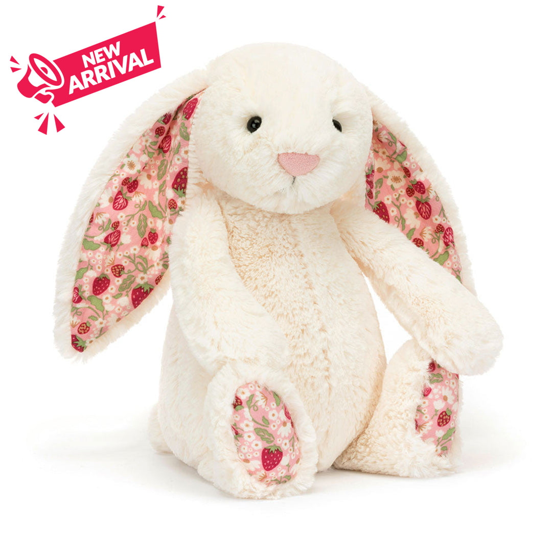 Jellycat Bashful Cream Bunny Little (Small) - Berry