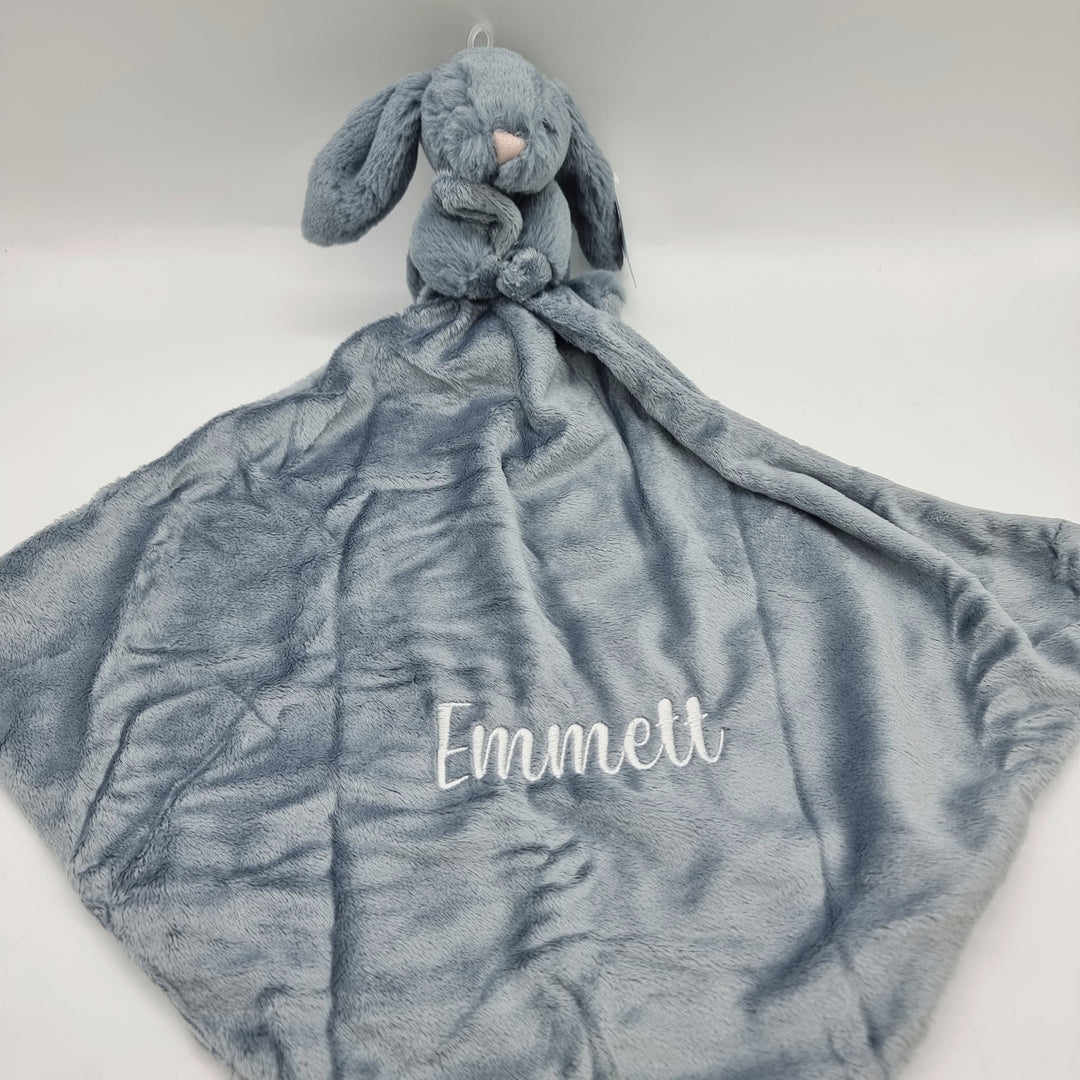 Jellycat Bashful Bunny Dusky Blue Soother Comforter