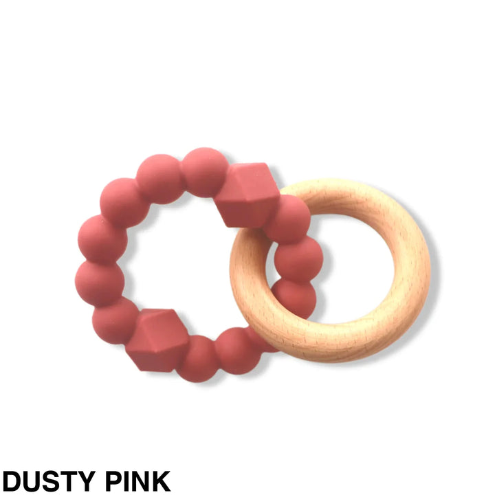 Jellystone Moon Teether Dusty Pink
