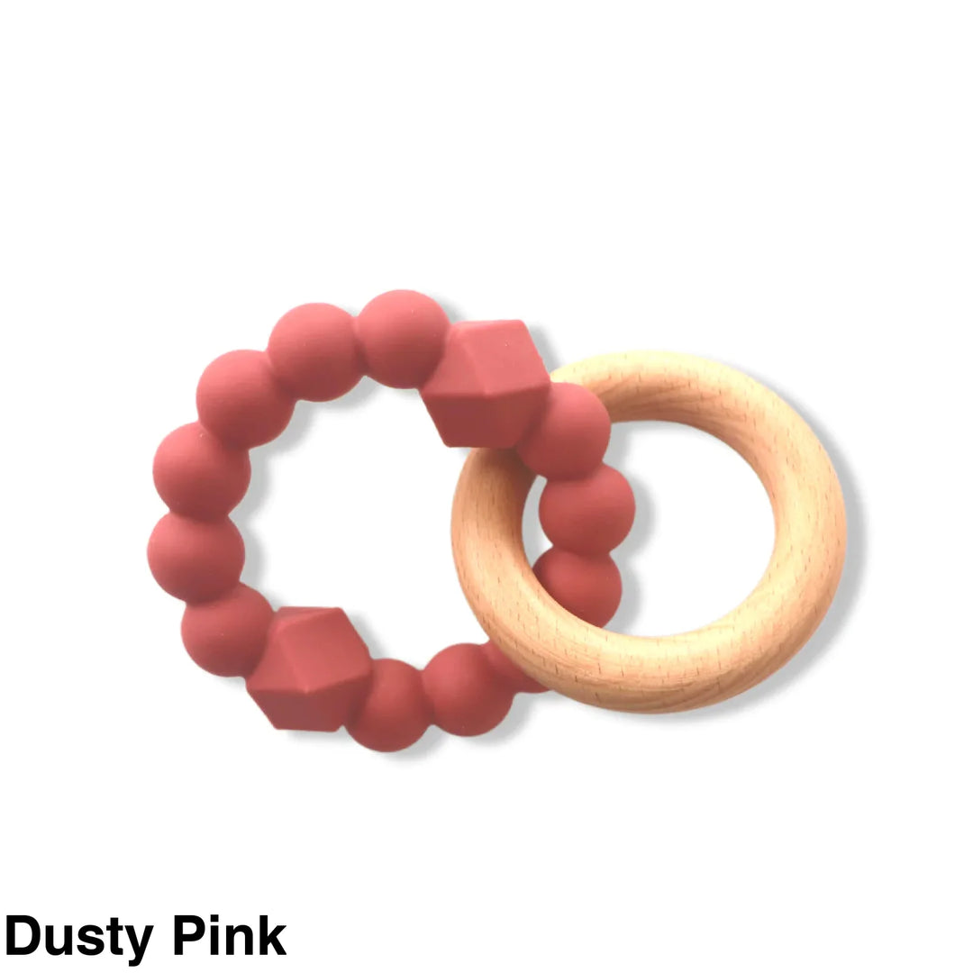 Jellystone Moon Teether Dusty Pink