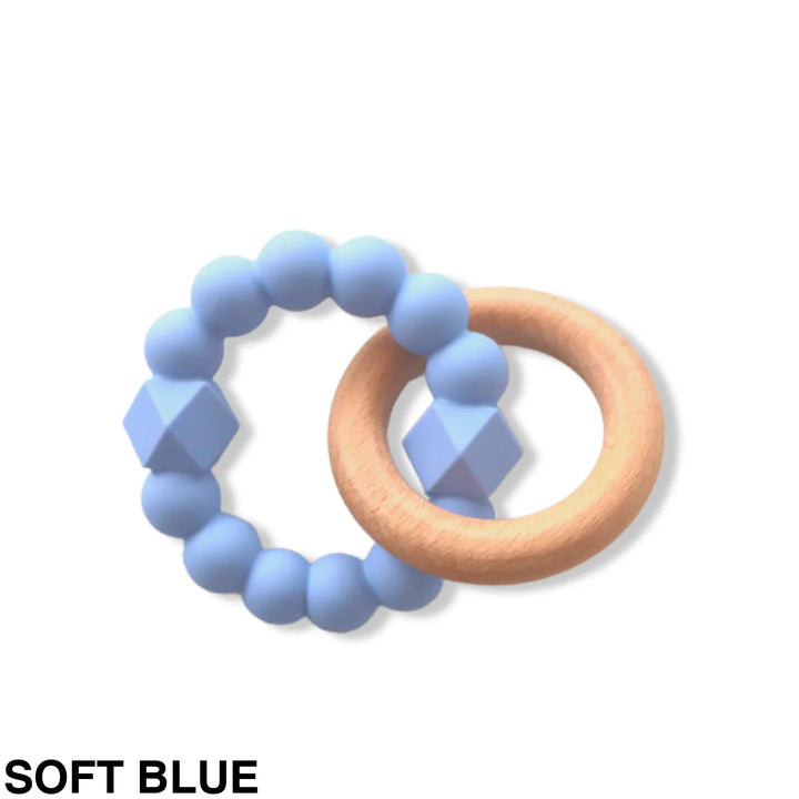 Jellystone Moon Teether Soft Blue