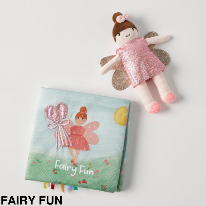Jiggle and Giggle Activity Fabric Book & Toy set Fairy Fun