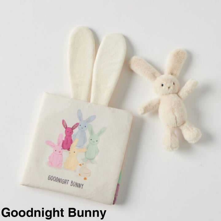 Jiggle and Giggle Activity Fabric Book & Toy set Goodnight Bunny