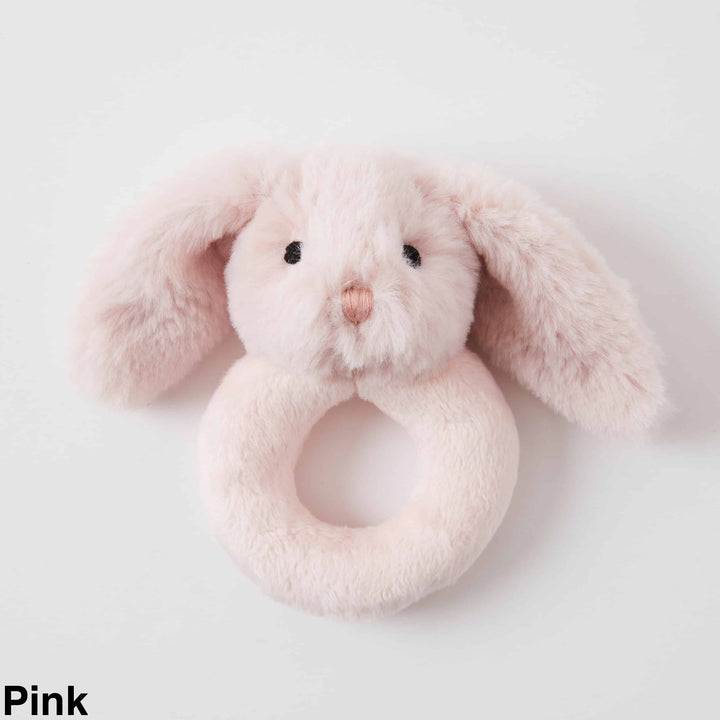 Jiggle And Giggle Bunny Rattle Pink