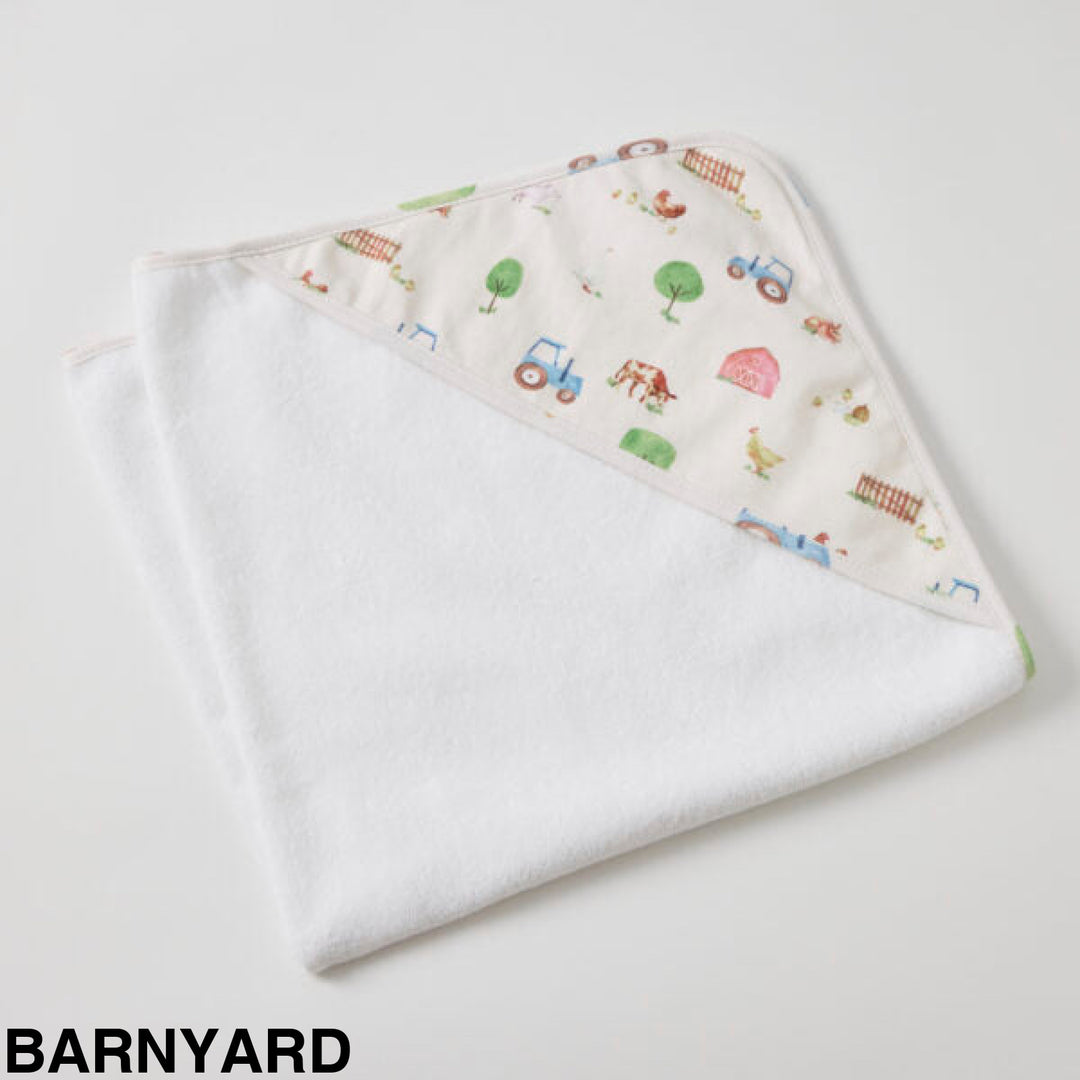 Jiggle And Giggle Jersey Hooded Towel Barnyard