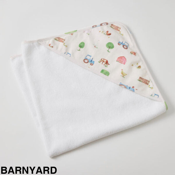 Jiggle And Giggle Jersey Hooded Towel Barnyard