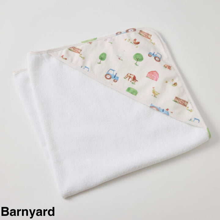 Jiggle And Giggle Jersey Hooded Towel Barnyard