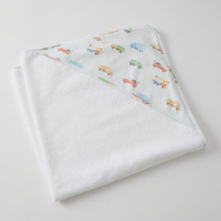 Jiggle and Giggle Jersey Hooded Towel Trucking Around