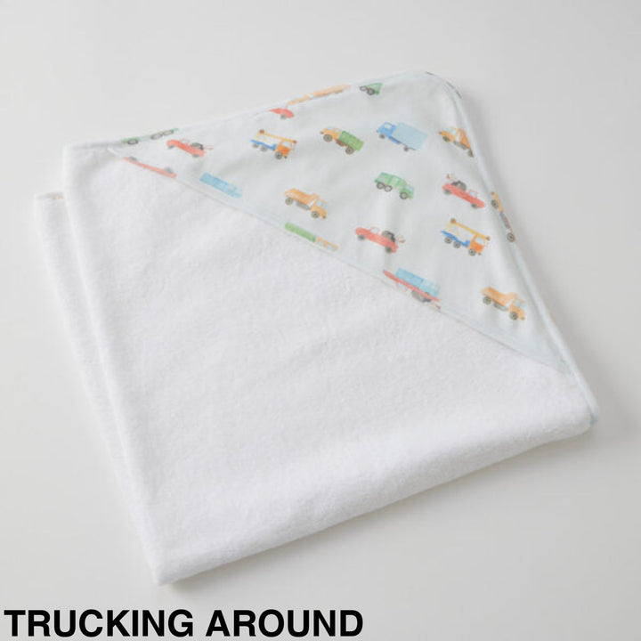 Jiggle and Giggle Jersey Hooded Towel Trucking Around