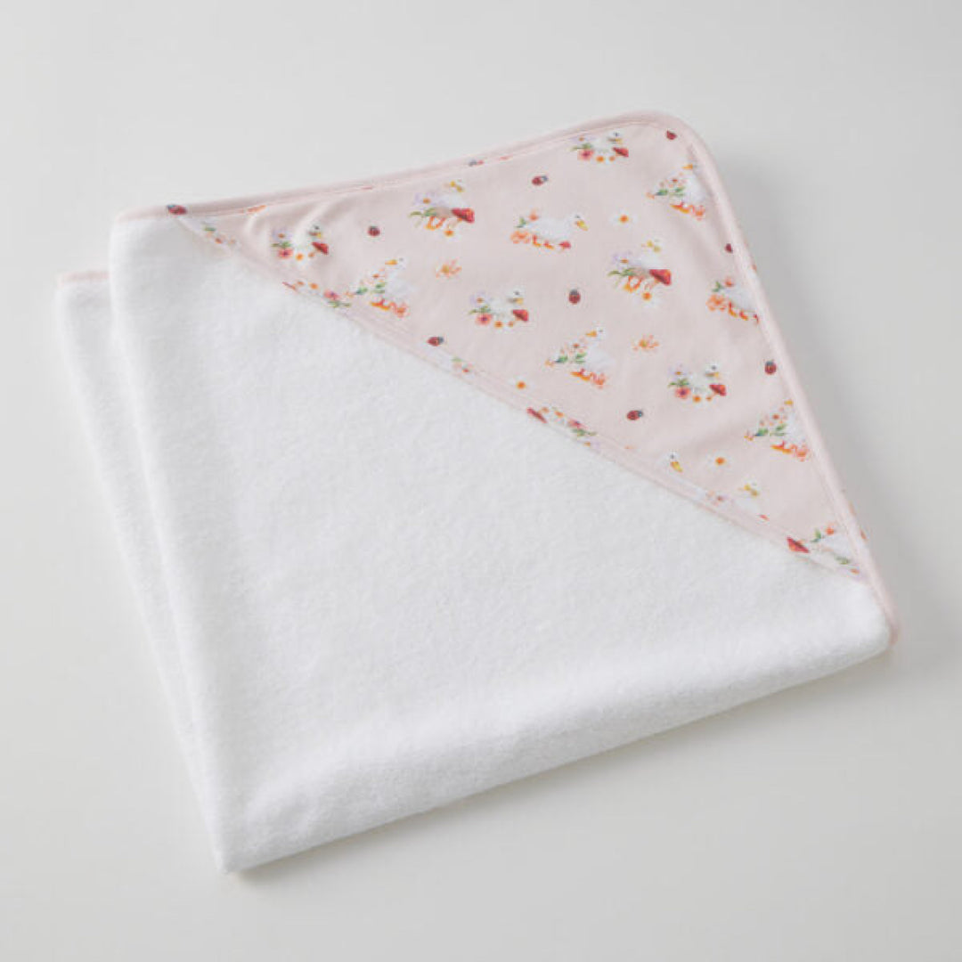 Jiggle and Giggle Jersey Hooded Towel Waddling Around