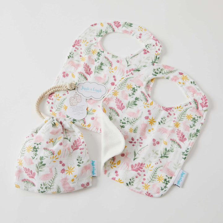 Jiggle And Giggle Muslin Bibs - 2 Pack Earth Spirit