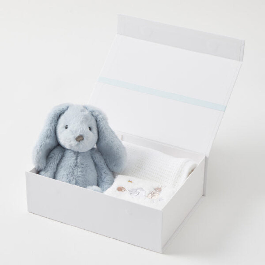 Jiggle & Giggle Bunny Hamper Gift Set Blue Bunny
