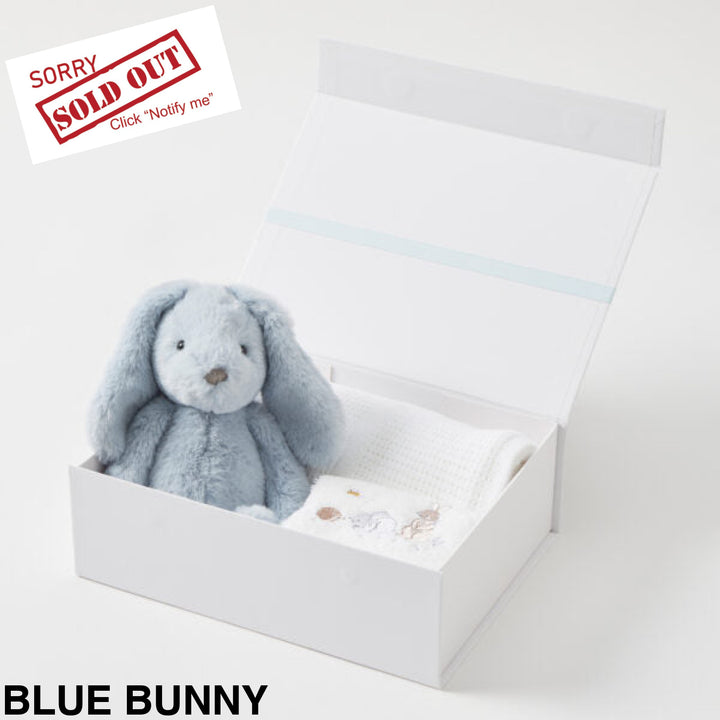 Jiggle & Giggle Bunny Hamper Gift Set Blue Bunny