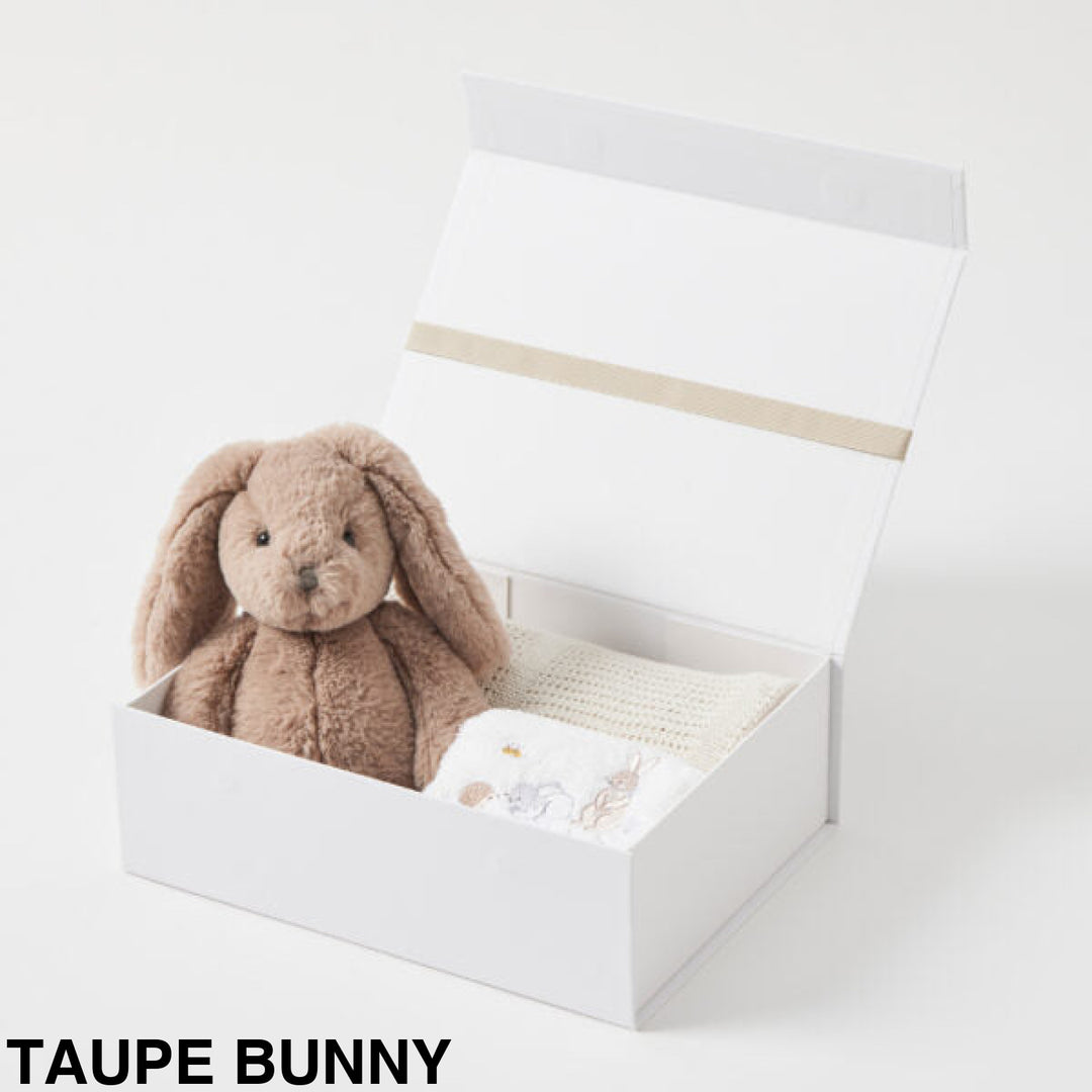 Jiggle & Giggle Bunny Hamper Gift Set Taupe